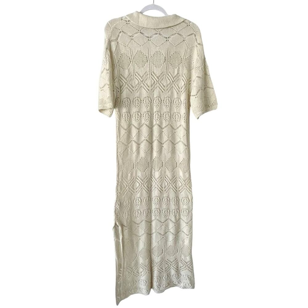 Free People Islamorada Fauxchet Sweater Maxi Resort Beach sz S - Picture 5 of 8
